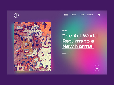 Exploration: Art News Blog Header art blog design header landing page news ui ux web design website