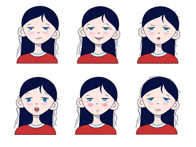 Character design - emotions character character design digital art digitalart flat illistrator illustration person personality vector