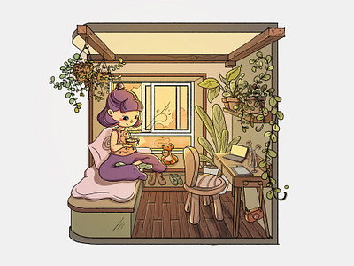 Lia's tea time character design children illustration design illustration illustration book