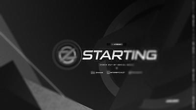 Starting Screen for client design logo logo branding overlay stream facecam stream overlay stream starting webcam