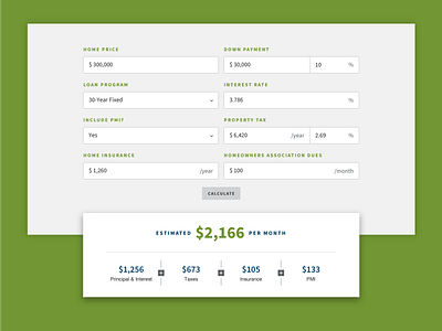 Altura :: Calculator Snapshot banking calculator card style compare home loans money navigation slider ui web website yellow