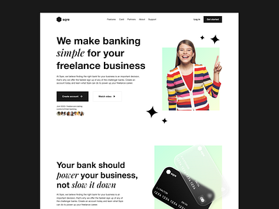 Banking Home Page Concept banking finance fintech home page landing page ui web web design web designer