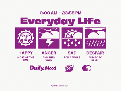 Daily.Mood anger daily graphic happy illustration mood sad typeface typography weepy