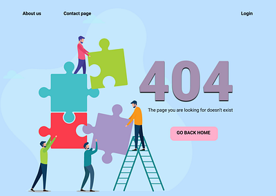 Daily UI 008 - 404 page branding design illustration ui