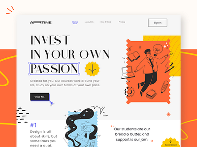ARTINE | Educational Web abstract abstractshapes course courses doodle doodleillustration doodles education educational illustration landing landingpage patch ui ux web website