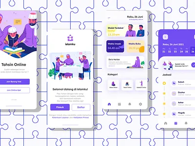 Muslim App Design app ui