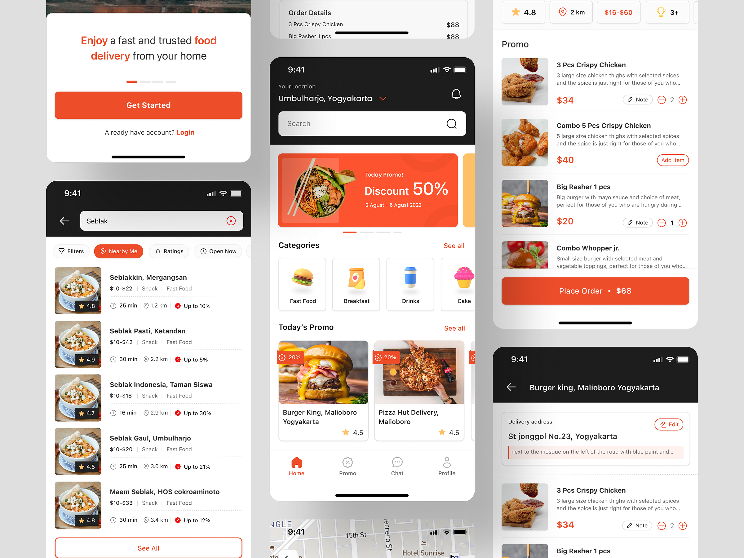 Food Delivery App by Adhitya Putra for Hatypo Studio on Dribbble