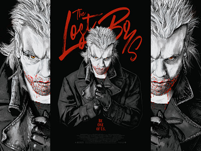 Lost Boys Crazy 4 Cult Poster alternative movie poster brand branding christopher cox design film poster gallery 1988 graphic design illustration kiefer sutherland logo lost boys movie poster typography vector