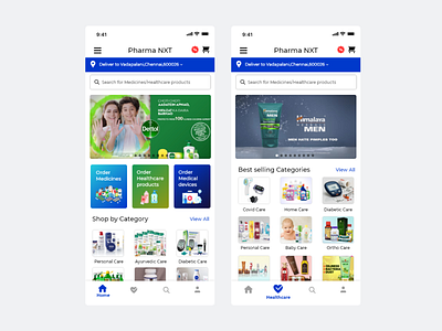 Pharma App app branding design mockup ui ux