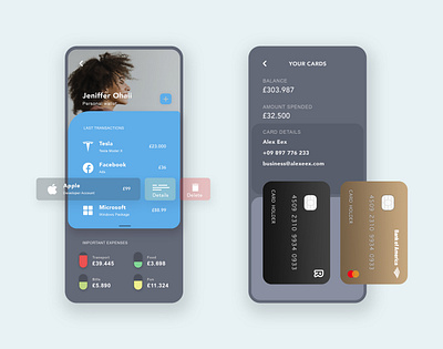 Finance and Wallet App app cleandesign design finance app financeapp graphic design ios moneyapp ui ux wallet app walletdesign