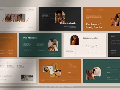 LaBella Beauty Presentation Template clean colorful company corporate google slides keynote modern multipurpose multipurpose template photography pitch deck portfolio powerpoint presentation studio template unique web design web development website