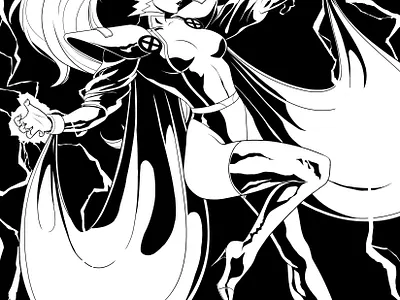 STORM 90s art direction character design comics design illustration ororo panama storm xmen
