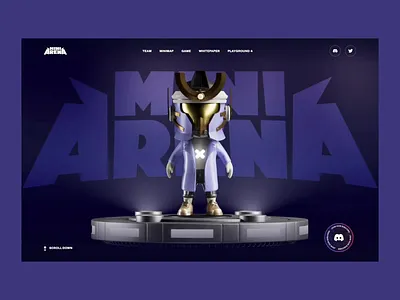 Mini Arena. Play to earn NFT game 3d 3d animation 3d illustration animation character crypto design graphic design illustration metaverse motion graphics nft p2e play to earn ui ux website