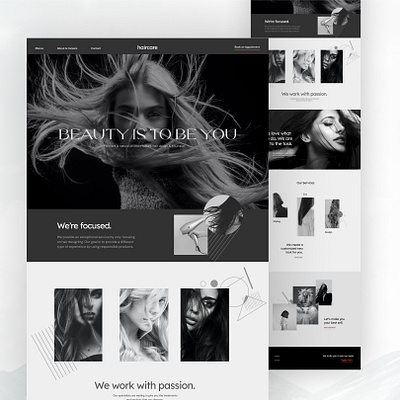 Fashion Haircare Website Concept app beauty branding care design fashion illustration logo ui ui design uidesign uiux web