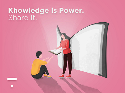 The Thinkific "Knowledge is power. Share it." challenge! art book challenge creative design graphic design illustration illustrator inspiration kindness knowlegde light photoshop poster power share thinkific vector vector illustration wings