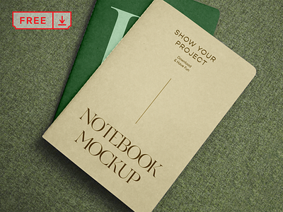 Free Notebook on Sofa PSD Mockups branding cover design download free freebie identity logo mockup notebook psd template typography