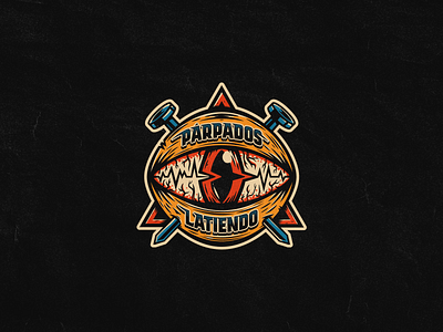 Párpados Latiendo Logotype band beat brand brand design branding design eye eyelid illustration logo pulse rock typography vector