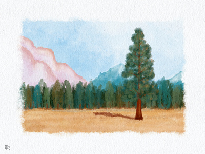 Watercolor Landscape_BRD_6-26-21 illustration landscape nature procreate brushes watercolor