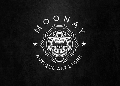 Moonay's Logo Design ancient logo design antique logo design art branding design graphic design illustration logo luxury logo design mayan logo shop store logo typography vector