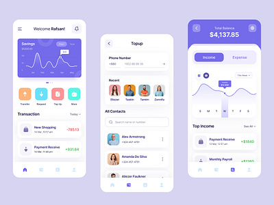 Finance Mobile App agency android app credit card design finance app fintech fintech app free ios landingpage loan mobile money portfolio ui ux wallet wallet app