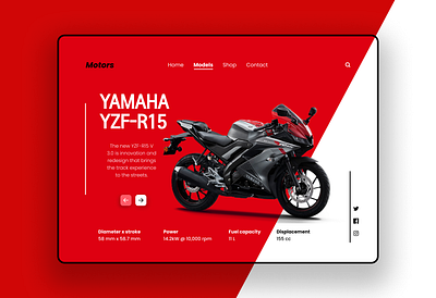 Motorcycle | Landing Page design figma illustration landing page ui web