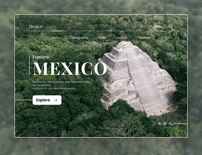 Mexico | Travel Web design design explore figma landing page mexico travel ui web