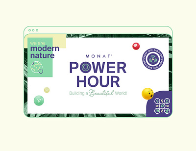 Monat Power Hour 2021 branding design logo logotype vector