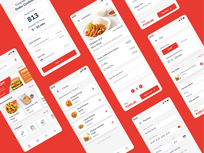 YumYum - Online menu and payment app 🍗 app design fastfood figma fried chicken menu app payment philippines ui ux