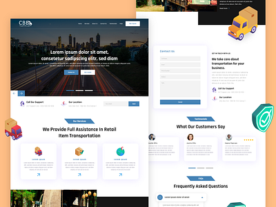 CBB Transportation Website adobe xd design graphic design illustration landing page design transportation website typography ui ux vector web ui website design