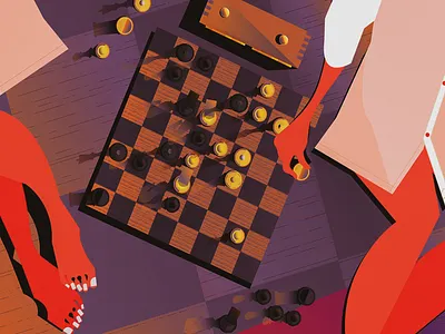 Chess game artwork chess game illustration people