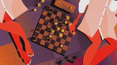 Chess game artwork chess game illustration people