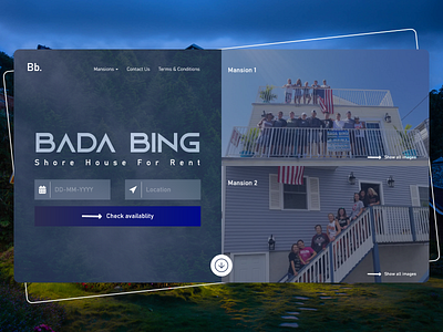 BADA BING Home Rent Website Design adobe xd bold design design elegant design graphic design home rent website illustration landing page minimal design typography ui ui ux design ux vector web ui website design