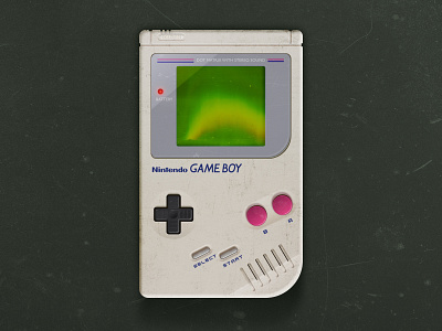 Game on! Game Boy Recreation adobe xd blend modes console game boy game console gaming retro retro design textures