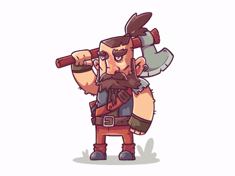ANIMATED WARIOR animation art colourful design gif illustration instagram motion graphics procreate uidesign