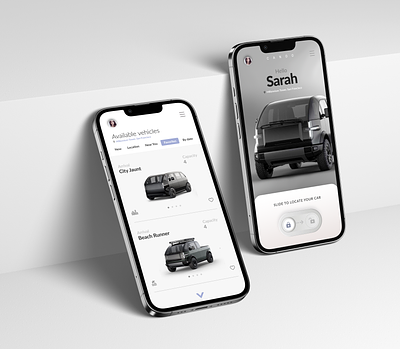 Car subscription & booking app app automotive booking canoo car design interactive interface moble app ui
