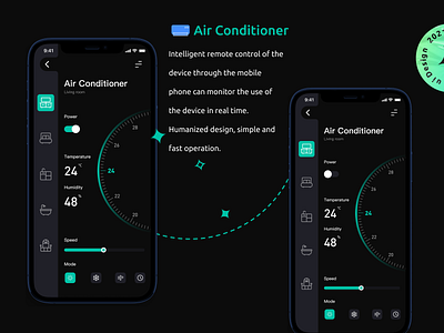 智能家居-空调 app design icon typography ui