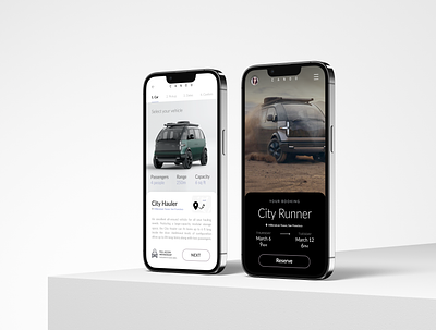 Car subscription & booking app automotive booking canoo car design interactive interface mobile app ui