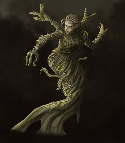 Dryad character 2dart characterdesign design digital painting digitalart fantasy illustration warrior