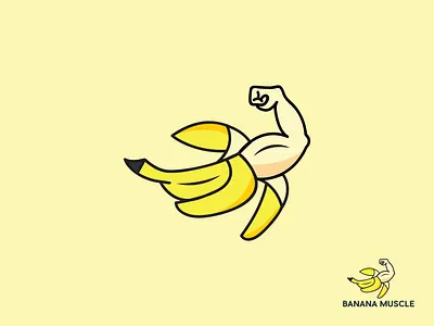 Muscle + GYM Logo ! banana fitness logo banana logo body builder logo body logo branding creative logo energy logo exercise exercise logo fitness club logo fitness logo gym gym club gym club logo gym logo logo logo design logo idea muscle logo wordmark logo