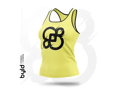 BYLD Fitness + Studio Glitch Merch athletic branding class clothing cycling fitness glitch gym health merch mockup shirt shirt design studio tank