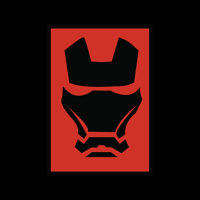 Iron Man black design graphic design illustration iron man red