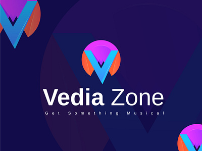 Vedia Zone Video Player Logo Deisgn abstract app logo branding branding and identity clean colorful creative logo design earphone graphicdesign headphone illustration logo modern logo music musical musicplayer video videoplayer