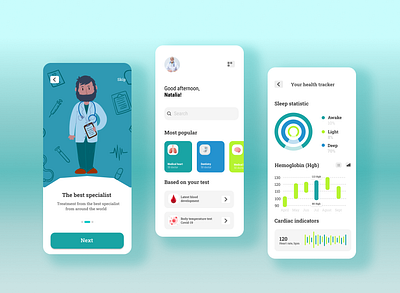 Medical App app health health care medical app medical care medicine mobile app design mobile ui