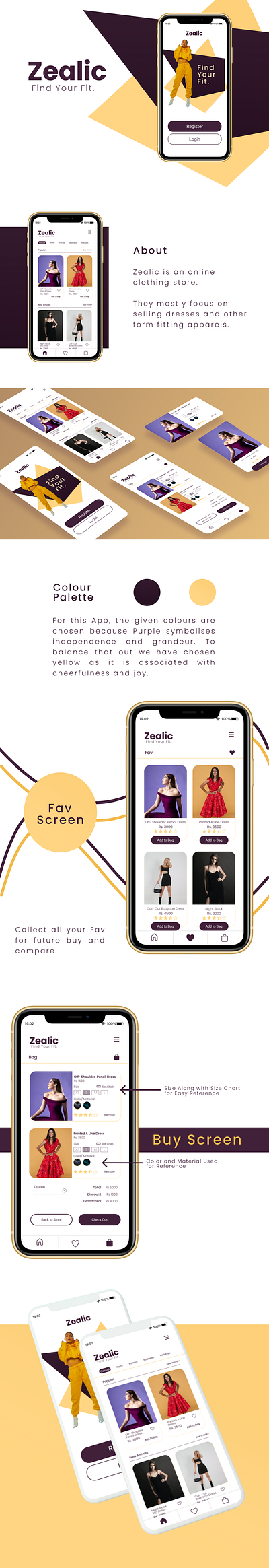 Zealic: E Commerce Website Mock design app design mobile online store ui