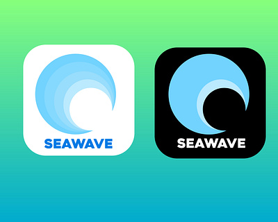 Sea Wave Logo art branding color design illustration logo