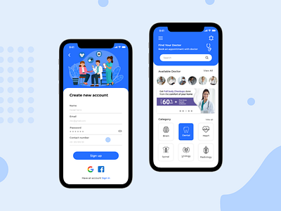 Doctor Appointment Booking graphic design layout mobile app typography