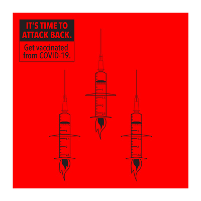 Covid Vaccination - Attack! branding illustration logo vector