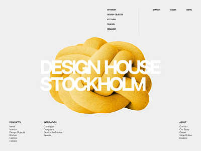 Design House Stockholm case concept design ecommerce furniture interface online store shop store typography ui uiux webshop