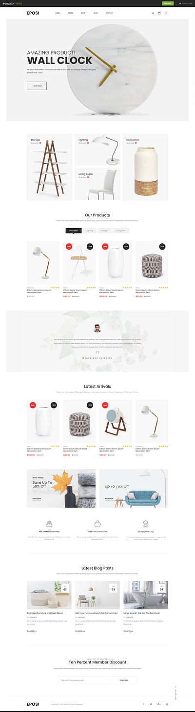 Eposi – Furniture Shop HTML Template