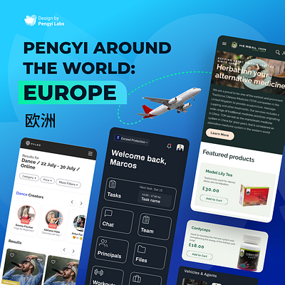 Pengyi Labs Around the World | Software Company Social Media blue central america design europe global international latam nearshore nextjs outsource pengyilabs reactjs responsive software ui uk ux vuejs web world